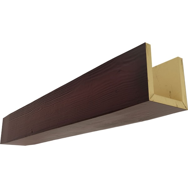 Ekena Millwork 3-Sided (U-beam) Sandblasted Endurathane Faux Wood Ceiling Beam, Premium Cherry, 8"W x 8"H x 20'L BMSD3C0080X080X240ZY - main